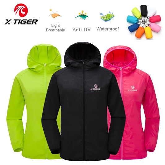 X-TIGER Windproof Reflective Cycling Jersey MTB Bike Bicycle Windcoat Super Light Sunscreen Hiking Jacket Cycling Sports Clothes